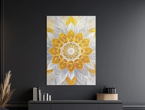 drevko |  Kvetinová mandala Zlatý lúč