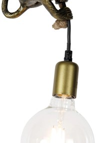 Vintage závesné svietidlo zlaté - Animal Monkey