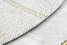 Dywany Łuszczów, Kusový koberec Emerald 1015 black and gold kruh, 160x160 (priemer) kruh, čiernobiela, obývacia izba