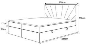 Čalúnená drevená manželská posteľ s matracom FIONA 140 x 200 cm