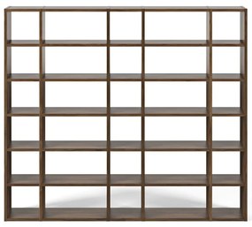 Tmavohnedá knižnica TemaHome Pombal, šírka 255 cm