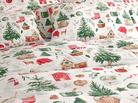 Bavlnené obliečky MAGIC CHRISTMAS biele Rozmer obliečky: 70 x 90 cm | 140 x 200 cm