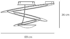 Artemide AR 1247010A - Stropné svietidlo PIRCE MINI 1xR7s/330W/230V