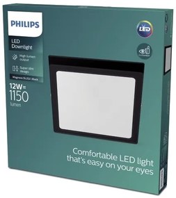 Philips - LED Stropné svietidlo MAGNEOS LED/12W/230V 2700K čierna