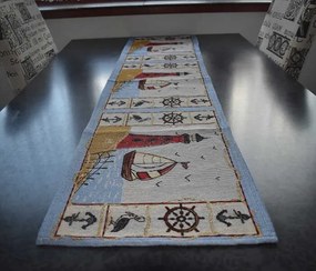Námornícky obrus v svetlom prevedení 33 × 140 cm
