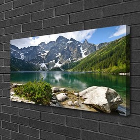 Obraz Canvas Jazero hory príroda 125x50 cm