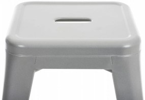 Stohovateľná kovová stolička Arm - Strieborná