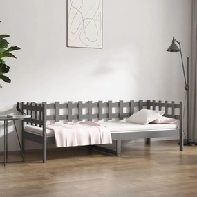 vidaXL Denná posteľ sivá 80x200 cm borovicový masív