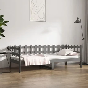 vidaXL Denná posteľ sivá 80x200 cm borovicový masív