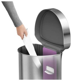Bezdotykový odpadkový kôš z nerezovej ocele 45 l - simplehuman