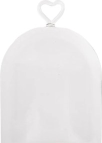 Drevený podnos so skleneným poklopom so srdiečkom - Ø 12*19 cm