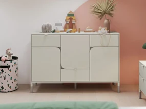 Komoda 3D3S Harmony HR-06, Farby: kašmír/kašmír + hnedá
