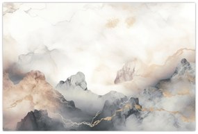 Obraz - Abstrakcia hôr s textúrou mramoru (90x60 cm)