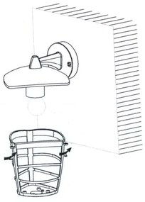 Eglo 93098 - LED Vonkajšie nástenné svietidlo ALORIA 1xE27/8,5W/230V IP44