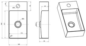 Antikoro umývadlo v medenej farbe 36,5x18 cm Aurum – Sapho