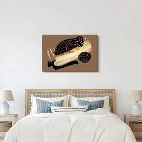 Obraz - Abstrakcia golden brown N⁰3 (90x60 cm)