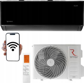 Domáci klimatizátor Rotenso Teta Mirror Čierny 2,6 kW 30 m2 WiFi Ohrievač