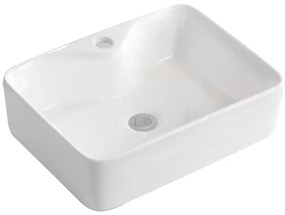 Erga Ryann, umývadlo na dosku 485x370x135 mm, biela lesklá, ERG-V03-YT-037-WH