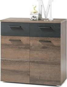 Sconto Komoda MANGO dub tmavý/dub čierny