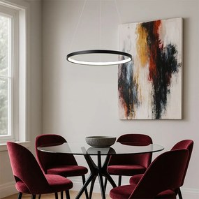 Toolight Toolight, LED závesné osvetlenie 80cm LHJ012-CP, čierna matná, OSW-50045