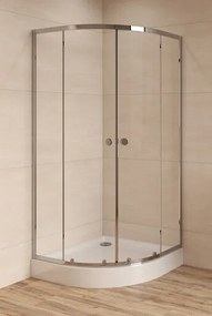Sprchový kút štvrťkruh 90x90 cm SAT Project SIKOMUS90CRT