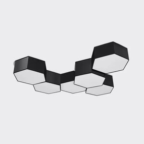 Sollux SL.1059 - Stropné svietidlo SUNDE 2xE27/60W/230V 11,5 cm čierna