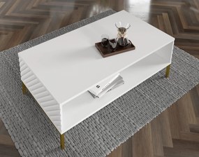 Konferenčný stolík Surfy 3D (biela). Akcia -21%. Vlastná spoľahlivá doprava až k Vám domov. 1125121