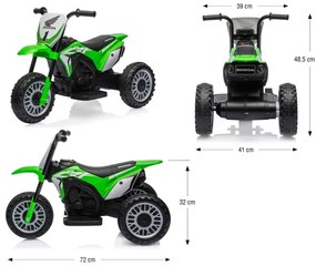 Elektrická motorka HONDA CRF 450R zelená