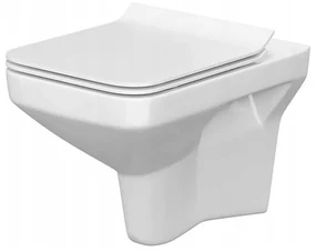 Cersanit Como Clean On, závesná wc misa + antibakteriálne sedátko z duroplastu, biela, K701-102