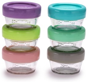 Sklenené dózičky na potraviny 59 ml - 6 ks