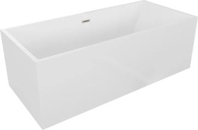 Mexen Vigo, voľne stojaca vaňa 178,5 x 80 cm, biela, brúsená oceľ prepad, 51251788000-97