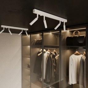 Nástenné svietidlo Eyetech, 1x biele kovové tienidlo, (možnosť polohovania)