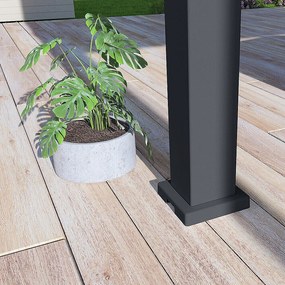 Záhradná hliníková pergola do steny 6x3 m (antracit)