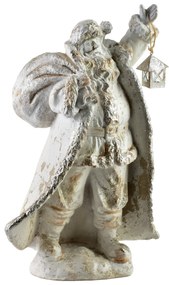 Vánoční figurka svatý Mikuláš Santa Lila 41 cm bílá