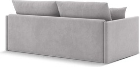 Svetlosivá zamatová rozkladacia pohovka 209 cm Shannon – Cosmopolitan Design