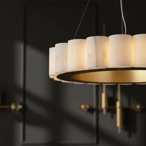 Toolight Toolight, LED stropné svietidlo 50cm, 27W, diaľkové ovládanie, APP1801-CP, zlatá matná-imitácia kameňa, OSW-05979