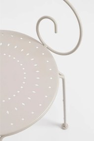 Béžová kovová záhradná stolička Etienne – Bizzotto