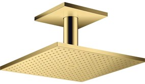 AXOR ShowerSolutions horná sprcha 2jet, 300 x 300 mm, s prívodom zo stropu 100 mm, leštený vzhľad zlata, 35320990