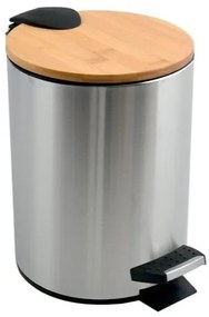 Spirella pedálový odpadkový kôš ADONIS kartáčovaná oceľ bambusové veko 3 L 10.00007, 1 ks