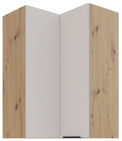 Horná rohová kuchynská skrinka Sayla 60x60 GN-90 2F (90°) (kašmír + dub artisan). Akcia -18%. Vlastná spoľahlivá doprava až k Vám domov. 1121431