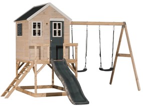 Detský záhradný domček s ihriskom HIDE | grey
