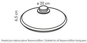 Tescoma Sklenená pokrievka UNICOVER, 20 cm, 20 cm