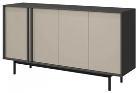 Komoda Wektus 4D WK06, Farby: antracit / svetlobéžová