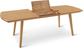 Rozťahovací záhradný stôl so zaoblenými prednými stranami, cca 180 ‒ 240 cm