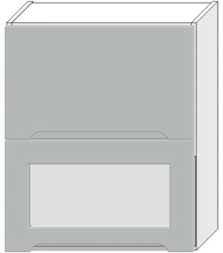 Skrinka do kuchyne Zoya W60grf/2 Sd svetlo šedá mat/biely