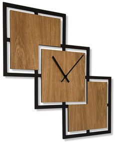 Dekorstudio Moderné drevené hodiny na stenu TRIPLE
