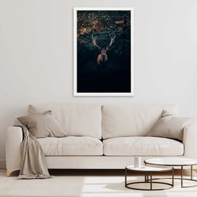 Gario Plagát Jeleň v kríkoch Farba rámu: Bez rámu, Rozmery: 30 x 45 cm