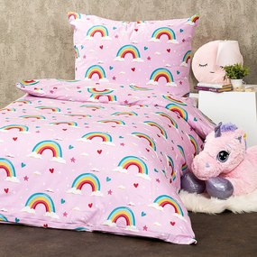 4Home Detské bavlnené obliečky Rainbow, 140 x 200 cm, 70 x 90 cm, 140 x 200 cm, 70 x 90 cm