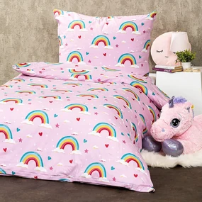 4Home Detské bavlnené obliečky Rainbow, 140 x 200 cm, 70 x 90 cm, 140 x 200 cm, 70 x 90 cm
