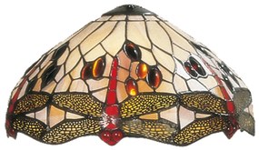 Vitráž tienidlo na lampu VÁŽKA JANTAR Ø31
